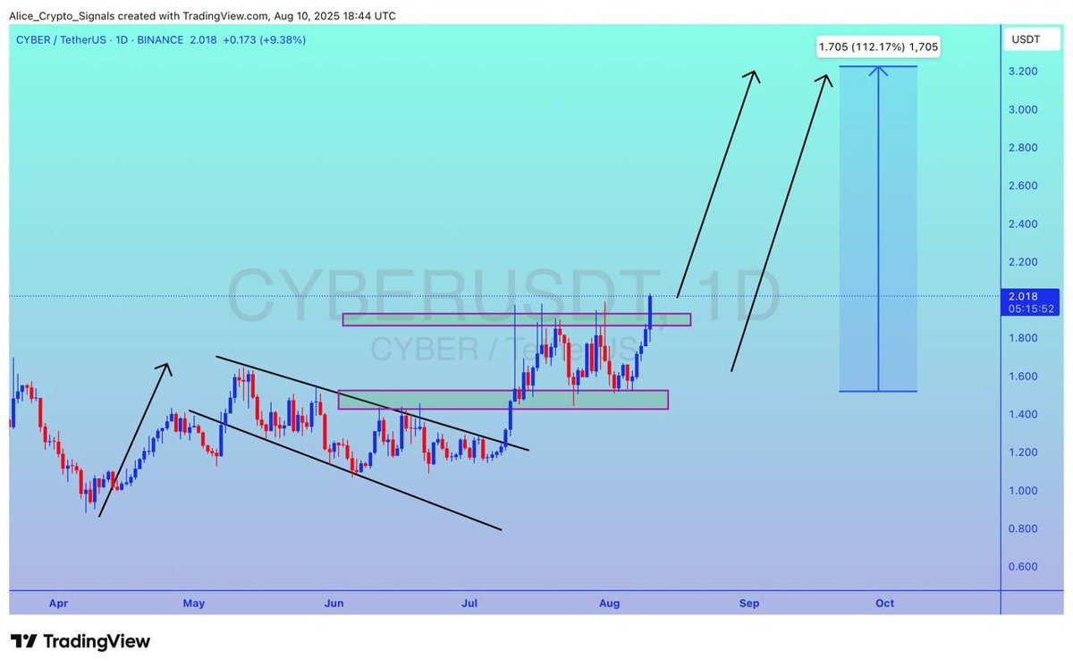 Allice_Crypto's tweet photo. $CYBER

UPDATE 

#CYBER has beaked the main resistance level. Already in deep profit. Expecting 100%+ gain here ✍🏻

https://t.co/MPQLSOseEP

#CYBERUSDT #CYBERBTC #BTC #Bitcoin https://t.co/5YjJZOMIRu