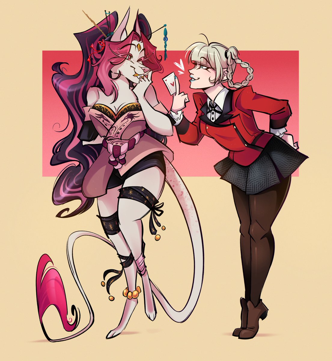 my part of the art trade with <a href="/MyBoscha/">commissions open ‼️💚</a> :3

#arttrade #Fanarts