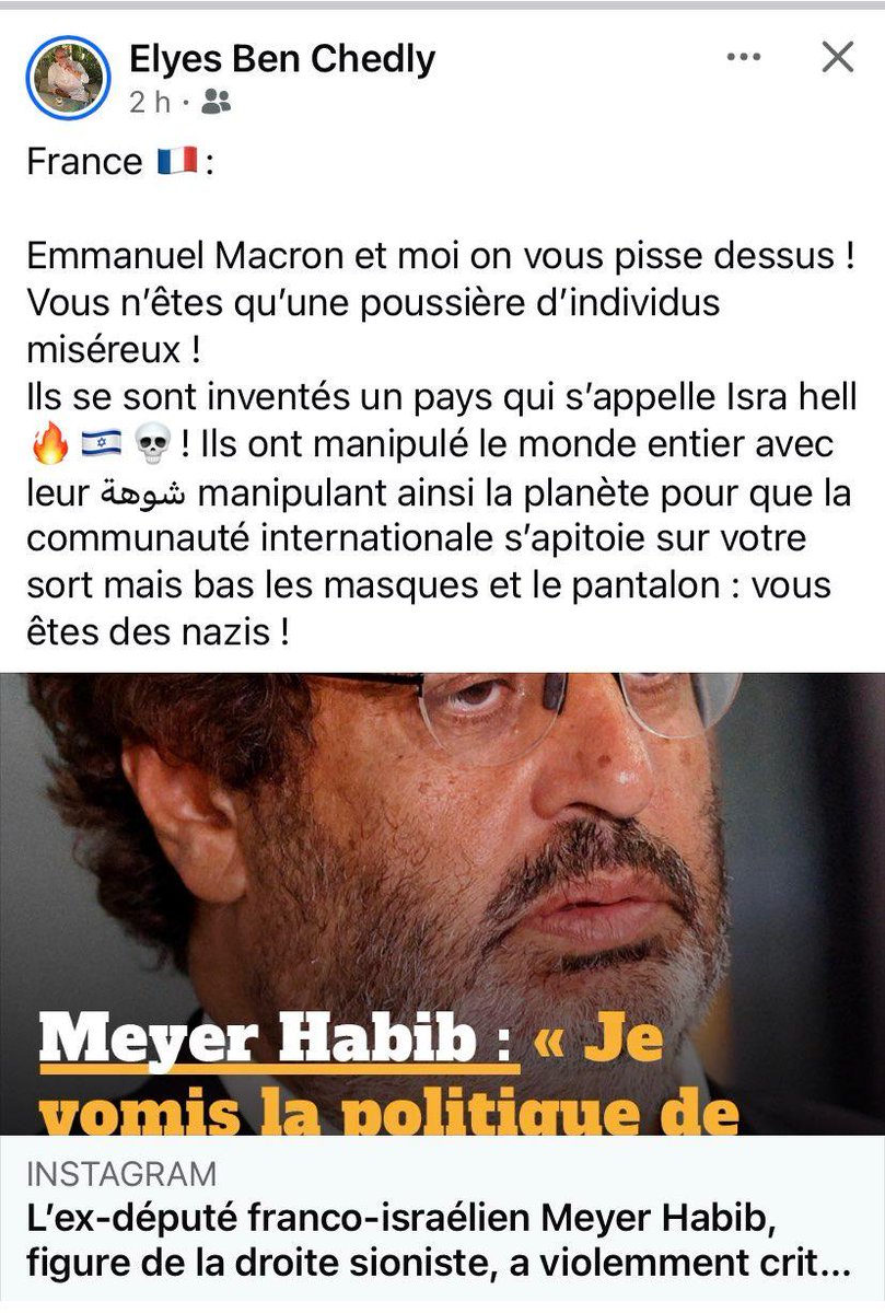 JCoupable's tweet image. Elyes Ben Cheldly, outres ses activités frauduleuse a un hobby, il adore harceler les membres et soutiens de la  communauté juive.  Parmis ses cibles:
 L'Imam @Imam1chalghoumi  Matthias Inbar ou encore @Meyer_Habib qui a déposé plainte le  mois dernier.
⬇️
balancetonantisemite-bta.blogspot.com/2025/08/harvce…