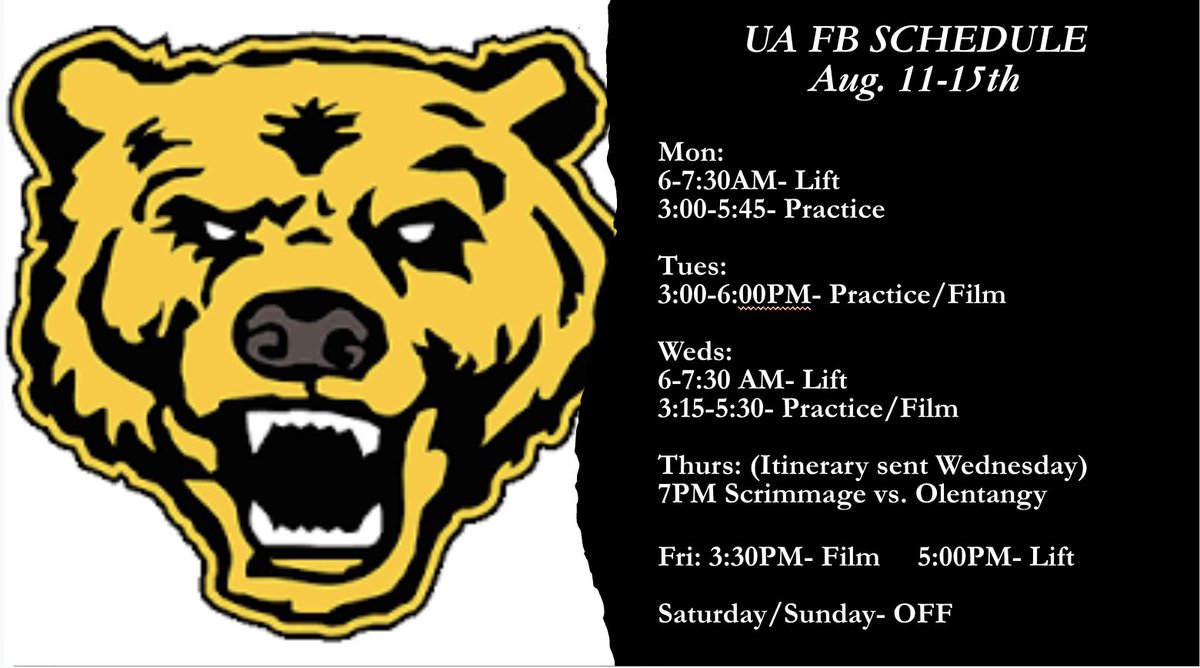 UA Football (@goldenbears_fb) on Twitter photo  UA Football (@goldenbears_fb) on Twitter photo