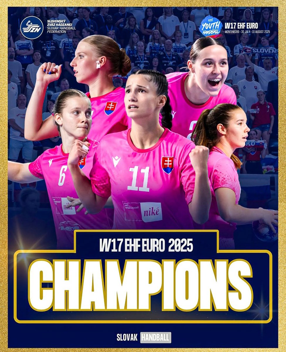 🏆 Las eslovacas se proclaman CAMPEONAS de EUROPA juvenil. 

🥇 ESLOVAQUIA 🇸🇰
🥈 CROACIA 🇭🇷
🥉 MONTENEGRO 🇲🇪
🍫 ESPAÑA 🇪🇸 

#W17EHFEuro 
twitch.tv/DeporteCienPor…