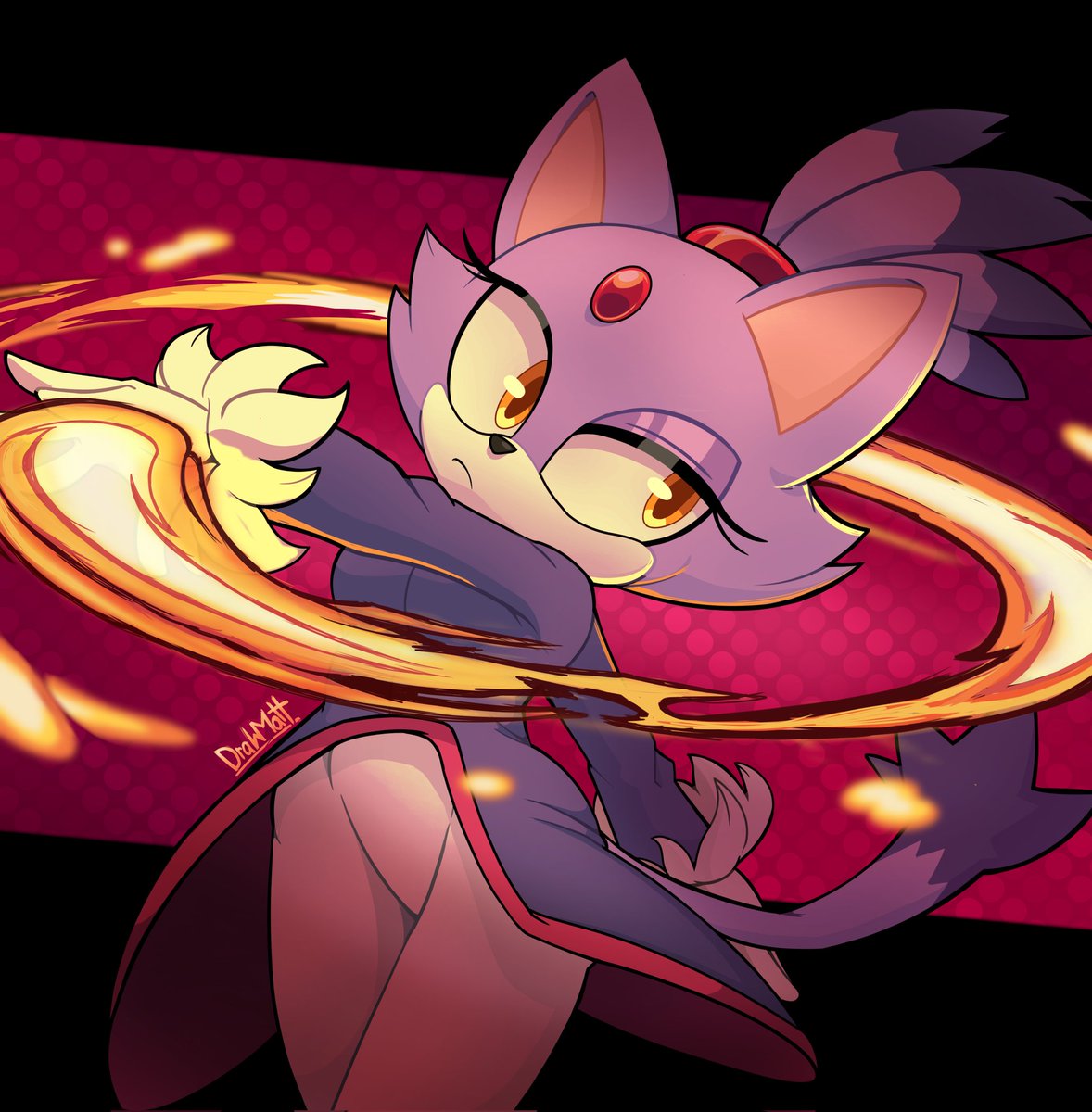matt_draw's tweet photo. Blaze the cat 🔥 https://t.co/40R5Tdelka