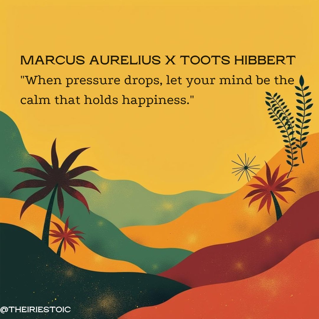 theiriestoic's tweet photo. Keep your mind clean and light - no pressure can sink you. ❤️💛💚

#TheIrieStoic #MarcusAurelius #TootsAndTheMaytals #ReggaeMindset
#PositiveVibrations #StayStoic #StayIrie https://t.co/3NduiVZypY
