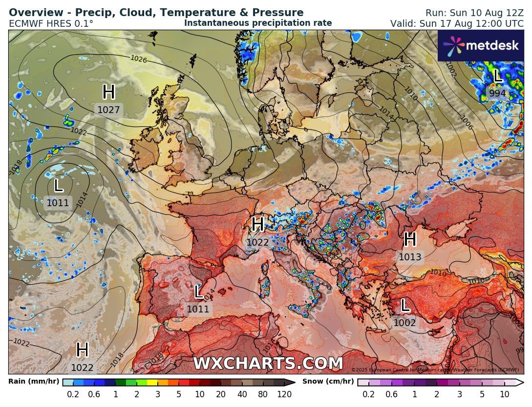 CarlowWeather's tweet photo. Next weekend could see heat return, lots of uncertainty yet on details but it’s looking good 🤞 https://t.co/5QdAMPSm9m