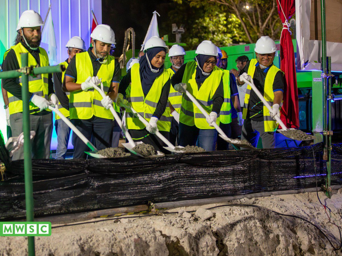 Managing Director <a href="/amathyn/">Abdul Matheen</a>, together with board members and long-serving MWSC staff, kicked off the construction of 10,000 CBM RO Plant building today at the Hulhumalé Operations Center.
#MWSCAsaasee