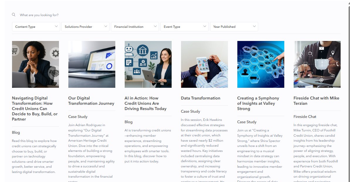 culytics's tweet photo. 🚀 Looking for real credit union results?
Explore the CULytics Content Library—packed with peer-led insights, practical tools, and data-driven strategies that work.
Start your journey: https://t.co/zBo57SspXE
#CULytics #CUDigitalGrowth #DataForward https://t.co/kPjzGcXGqu