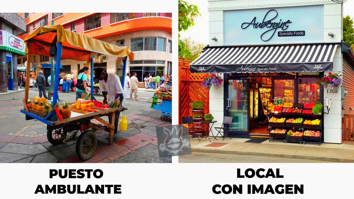 EstarronaOmar's tweet image. Algunas personas se preguntan:
¿Por qué ese que tiene una carreta (ambulante), pequeña, descuidada, sin logo, letreros..., "VENDE MAS" que ese (local con #diseño) con #estilo, marca, logo, letreros y con "MILES DE VISUALIZACIONES"?
R= Analiza un poco y descubrirás la VERDAD.