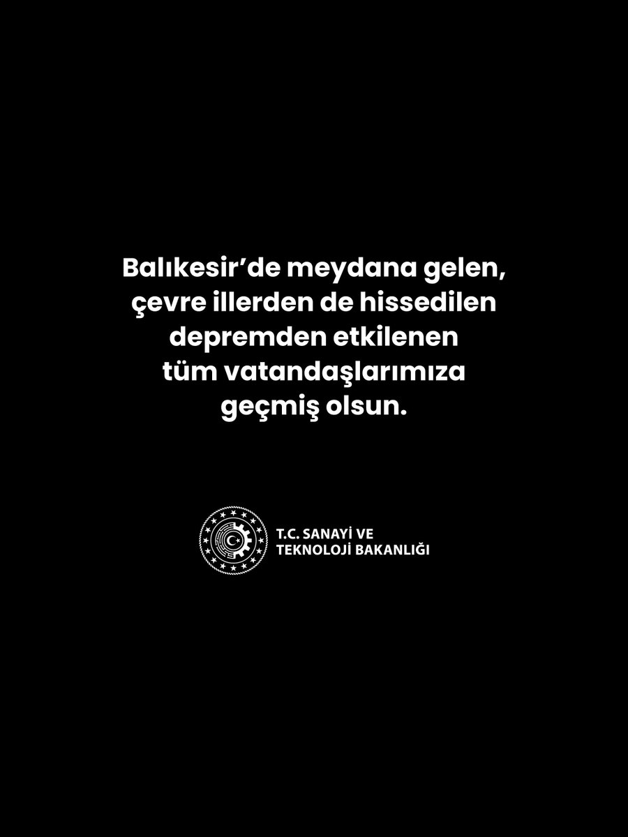 Balıkesir’de meydana gelen, çevre illerden de hissedilen depremden etkilenen tüm vatandaşlarımıza geçmiş olsun