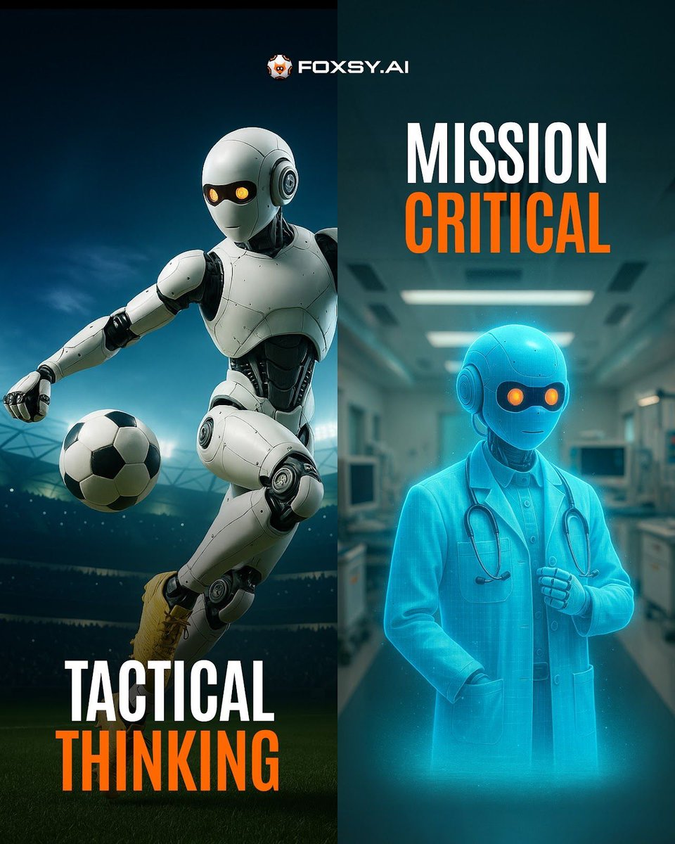 foxsy_ai's tweet image. If AI can dribble ⚽it can diagnose 🩺
If robots can pass, they can protect 🛡️
What starts on the field won’t stay there.
Foxsy is training bots to win on and off the field.
@PulsarMvX send 500 FOXSY to 100 reactions
#AIForGood #RoboticsRevolution
