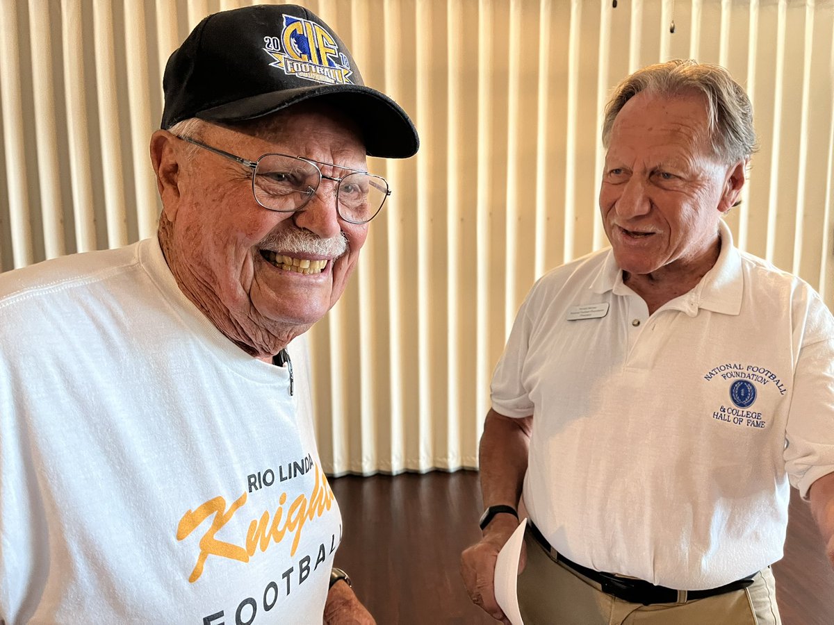 SacBee_JoeD's tweet photo. Always a spirited event for the National Football Foundation’s kickoff breakfast for @cifsjs football. 
Coaches of all ages and walks of life. Retired legends such as the ageless Frank Negri, Al Hooker, Max Miller, Ron Barney, more.
Theme: appreciate the role of coach &amp; the sport https://t.co/WypLSiFT0l