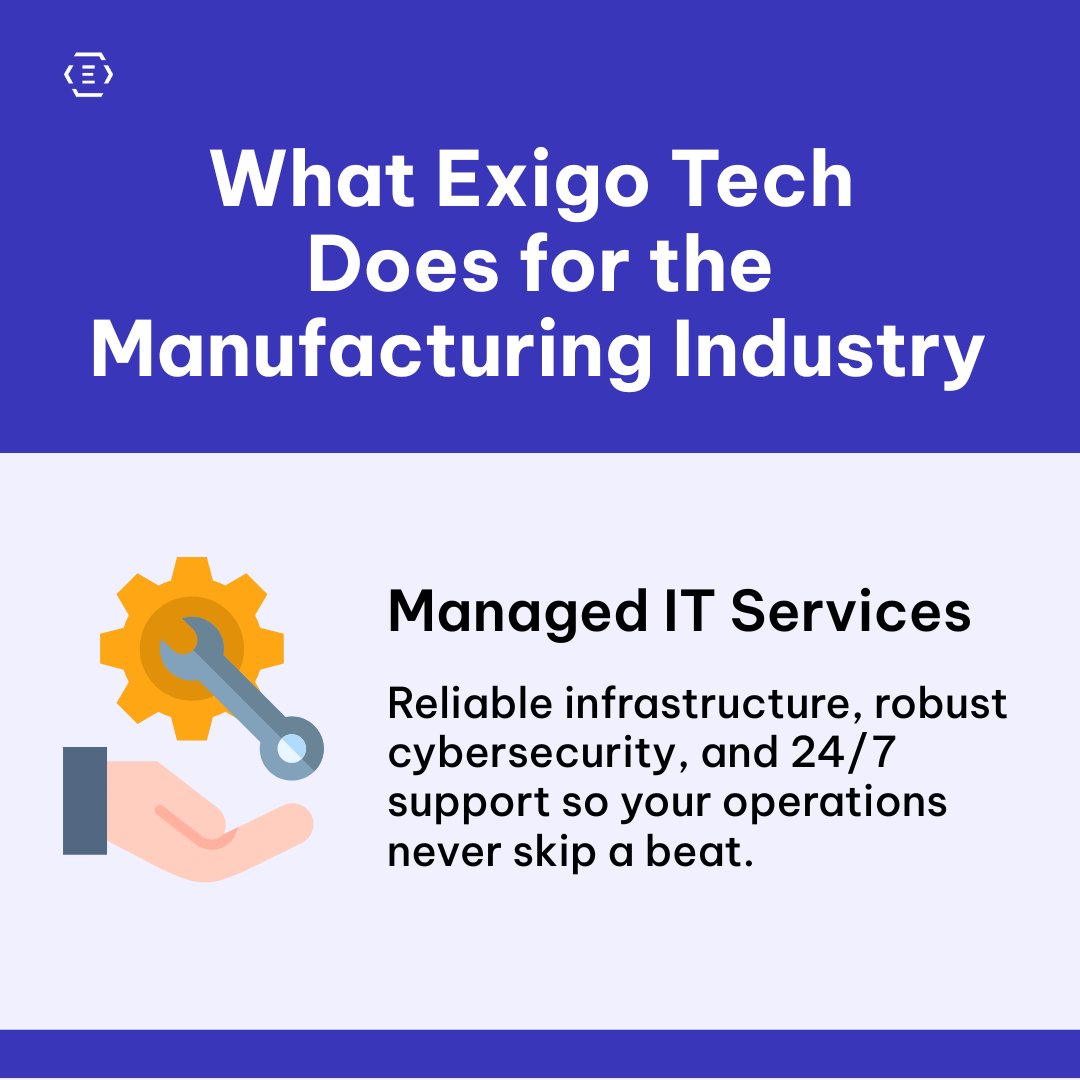 ExigoTechPtyLtd's tweet image. 🔧 At #ExigoTech, we transform manufacturing with #ITsolutions. 

Success: 30% savings for Rhino Rack, 65% efficiency for A.H. Beard! 

Explore: ow.ly/NtkI50WBR0F 

🔗 Connect: ow.ly/ycXK50WBR0E #Manufacturing #ManagedITServices #ManagedServices #Cybersecurity