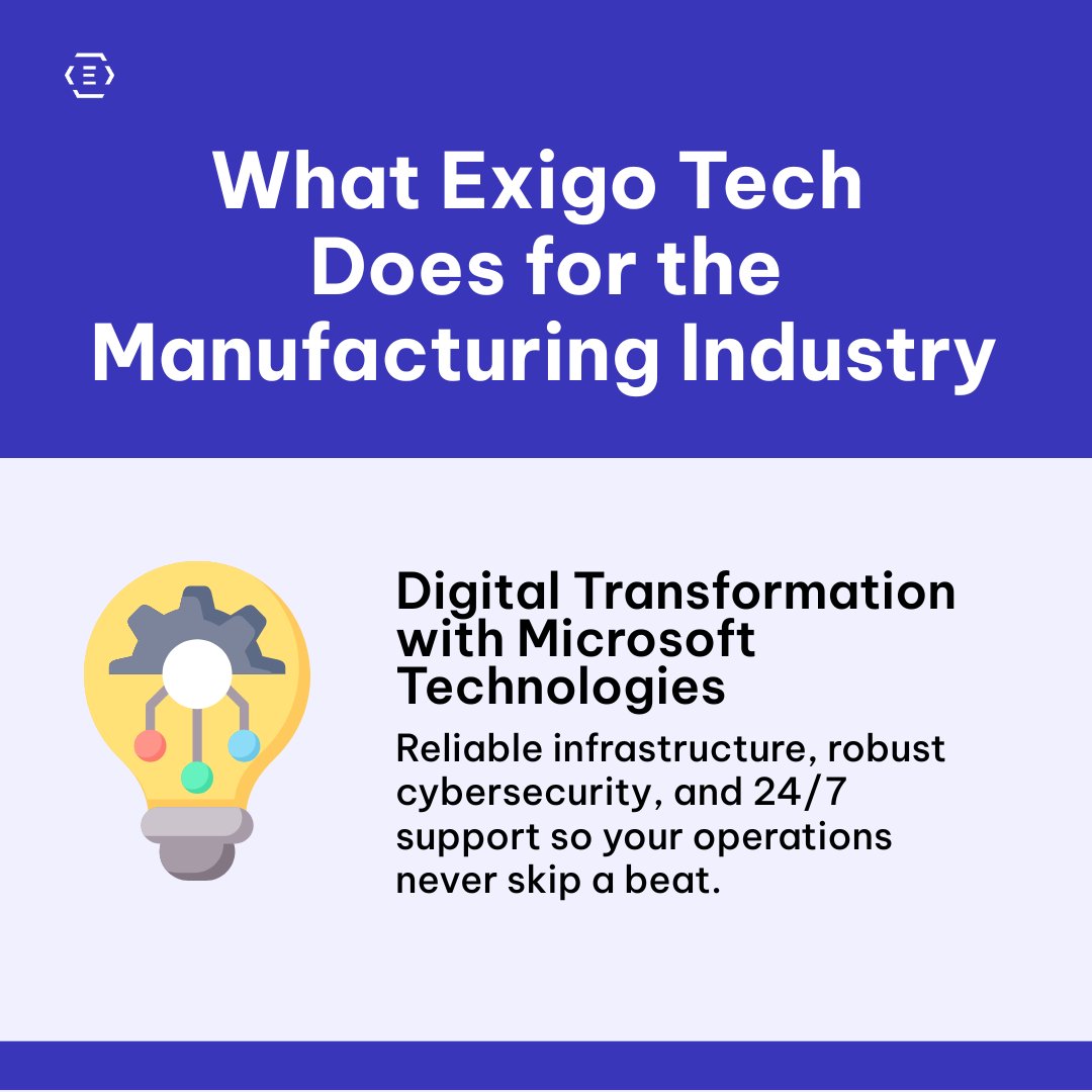 ExigoTechPtyLtd's tweet image. 🔧 At #ExigoTech, we transform manufacturing with #ITsolutions. 

Success: 30% savings for Rhino Rack, 65% efficiency for A.H. Beard! 

Explore: ow.ly/NtkI50WBR0F 

🔗 Connect: ow.ly/ycXK50WBR0E #Manufacturing #ManagedITServices #ManagedServices #Cybersecurity