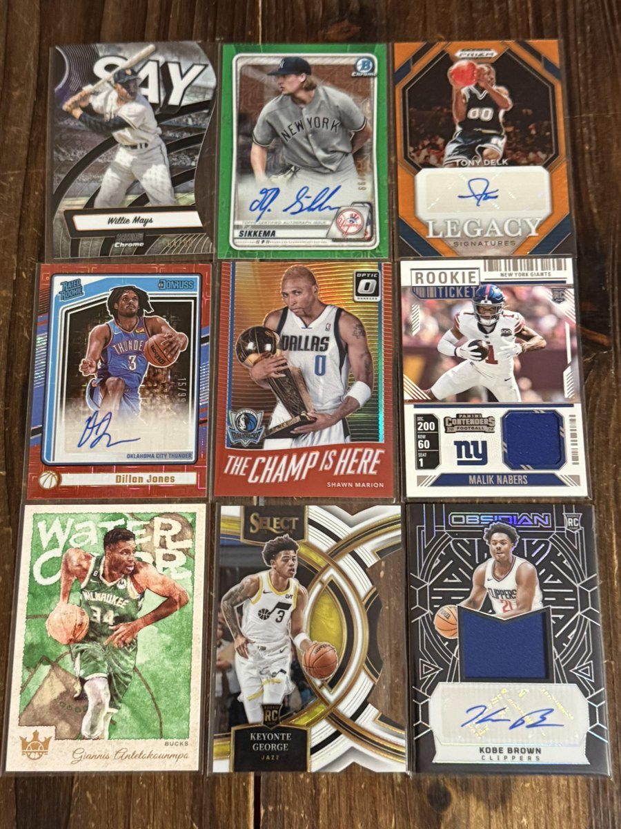 RRSC_14's tweet photo. #RRSCStacks26 x #XNat25
——
$4.50 BMWT
$1.00 PWE
$50+ Ships Free!!
———
10% of all proceeds go to charity! See pinned.
——
$5.00 Each
Mays, Sikkema, Brown, Jones, Marion /99
Delk /49
George /149 https://t.co/eelzJ1UyzH