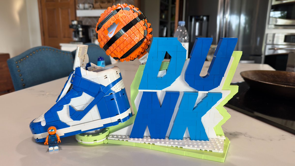 showmerob's tweet photo. Built, snapped, and DUNKed! Just finished my Nike LEGO Dunks and theyโre a slam dunk on the shelf. Proof that creativity + patience = buckets. ๐งฑ๐ #LEGO #NikeDunk #EdTech #MakerMindset #FutureOfAI https://t.co/m4p1RLk87G
