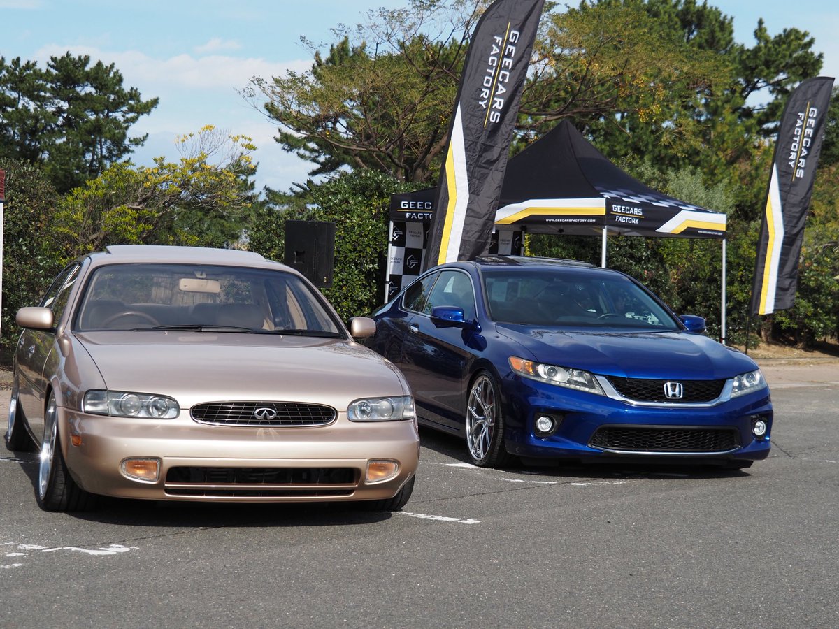 sho_hirata0912's tweet photo. 2024.12.1(Sun)
STREET INTERNATIONAL IN KYUSHU
US EURO CUSTOM CAR MEETING
THESTEEZ
HONDA ACCORD COUPE(CT2)
NISSAN LEOPARD J.FELIE(JPY32/J30)
#streetinternationalinkyushu
#useurocustomcarmeeting
#thesteez #accordcoupe #ct2 #titan7
#leopardjfelie #jpy32 #j30 https://t.co/UTyxMbNBnX
