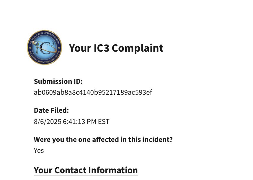 <a href="/FBI/">FBI</a> <a href="/FBISanFrancisco/">FBI SanFrancisco</a> Ic3 submission id.