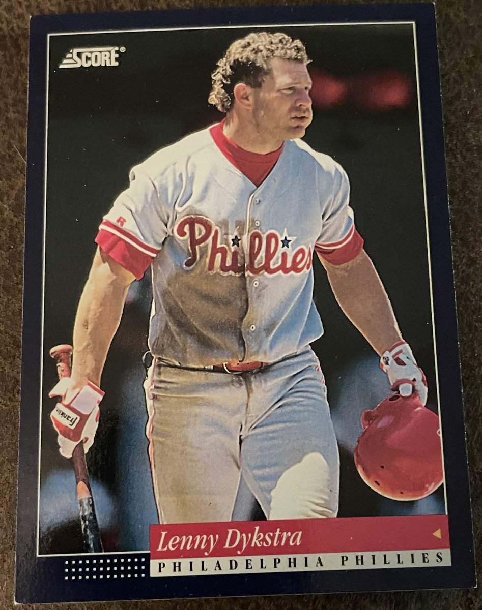 FlintRoger's tweet image. When someone asks what kind of baseball player was Lenny Dykstra just show em this baseball card! @CardPurchaser