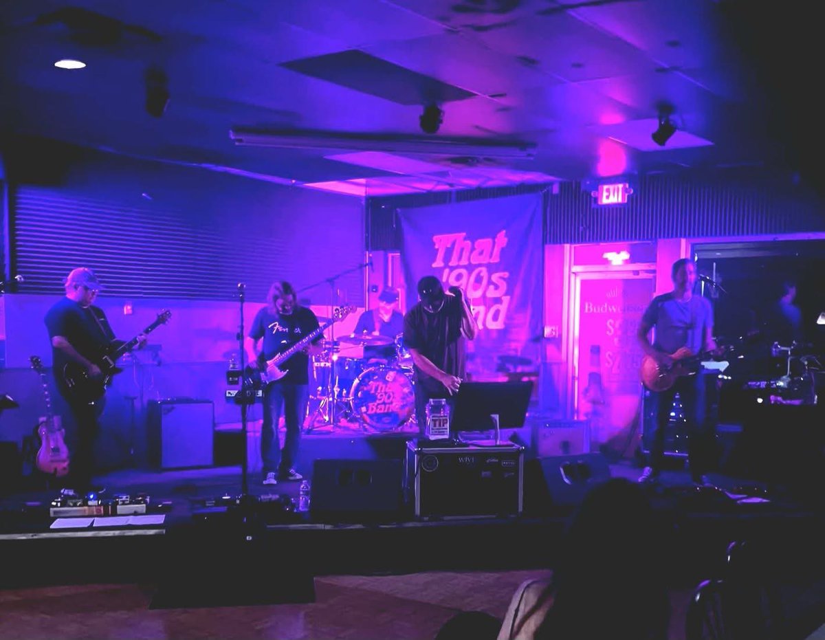That90sBand's tweet photo. We had a great time at Mikie’s Pub last night. Thanks to everyone who joined us on Saturday night.

Thanks to Noah Ritchie for filling in on guitar.

Next up: 08/16/2025 - WAMMFEST 2025. 

#that90sbandindy #that90sbandmusic https://t.co/PWxpqA0xcB