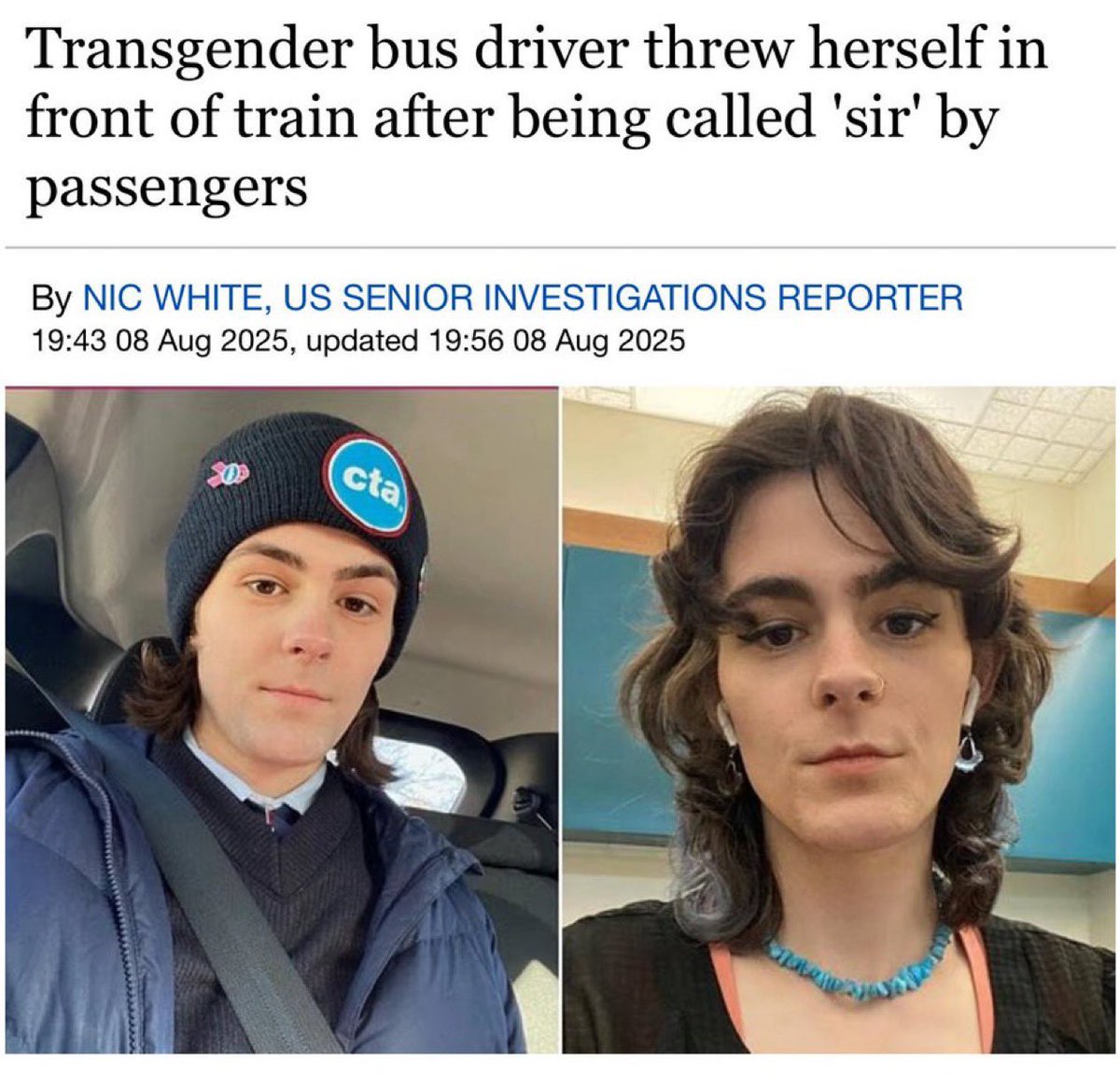 My thoughts are with the train driver dealing with the aftermath of this mentally deluded bloke offing himself in front of the train.