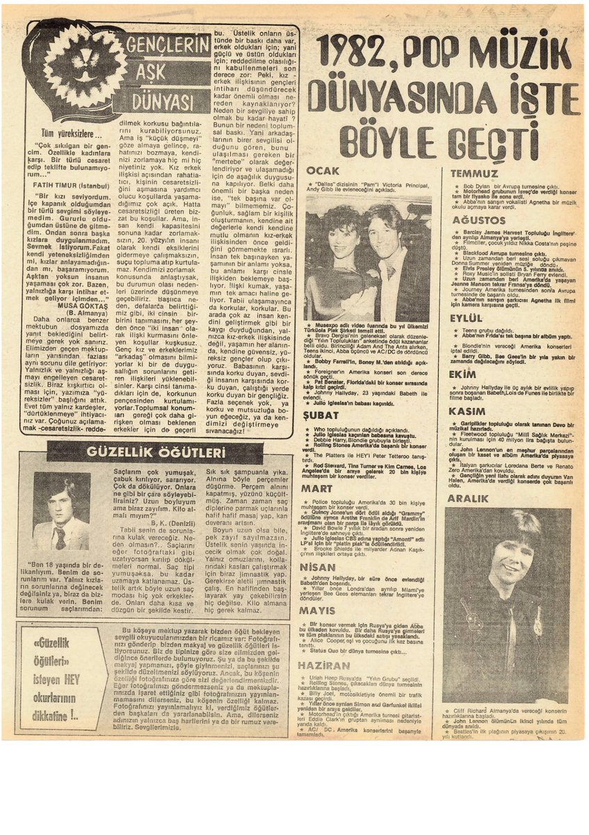 #SerdarErtüfekçi #TolgaHan #MorenoPolidori #AyhanGüneri #ErginAkay #MehmetKarabaş #SadıkSalman #CumhurDemir #UğurBöcekleri #YalçınÖzden #ZekiYurtbaşı #İpekPınar #ÜstünPoyraz #SaitYılmazata #Dallas #VictoriaPrincipal #AndyGibb #CliffRichard #disco #dans #Ocak #1983yılı <a href="/_Arsiv_/">Arşiv</a>