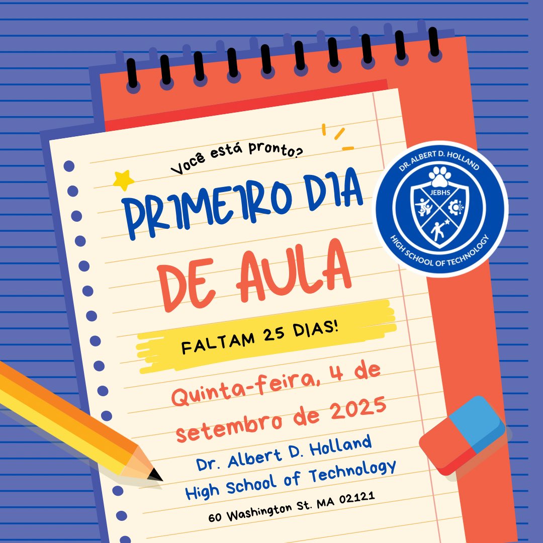 HollandTechBPS's tweet photo. 📚✨ Only 25 days left until we kick off an exciting new school year! Mark your calendars for Thursday, September 4, 2025 — we can’t wait to see you all back in the classroom! 🎒🎉 #BackToSchool #CountdownToLearning #SeeYouSoon #HollandTech #GoBulldogs https://t.co/WwZigD4Yzu
