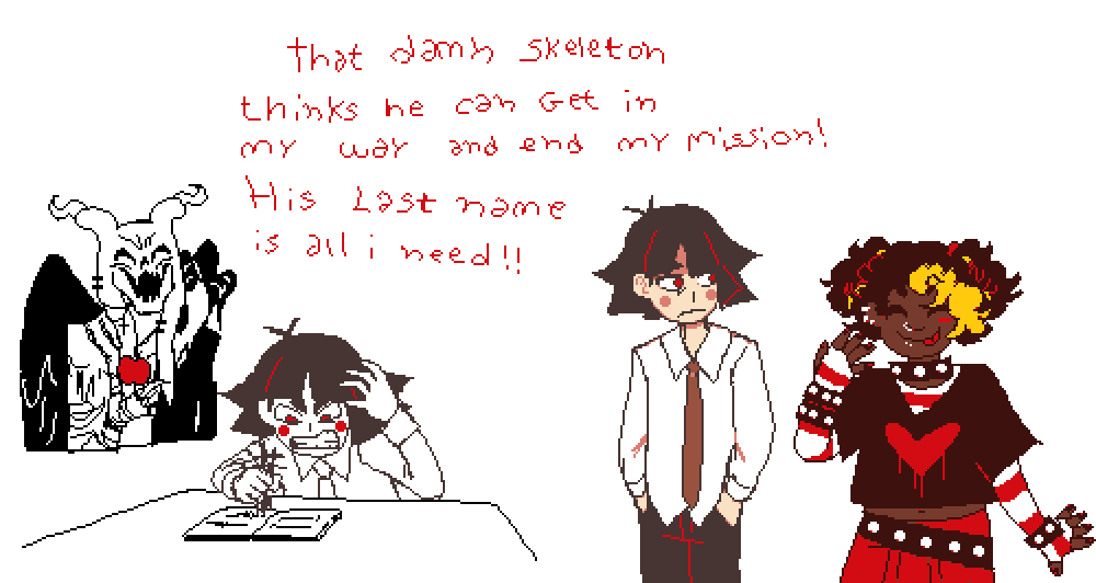 PJam06's tweet image. Death Note but Chara is Kira.

#UndertaleAU #undertalefanart #deathnote