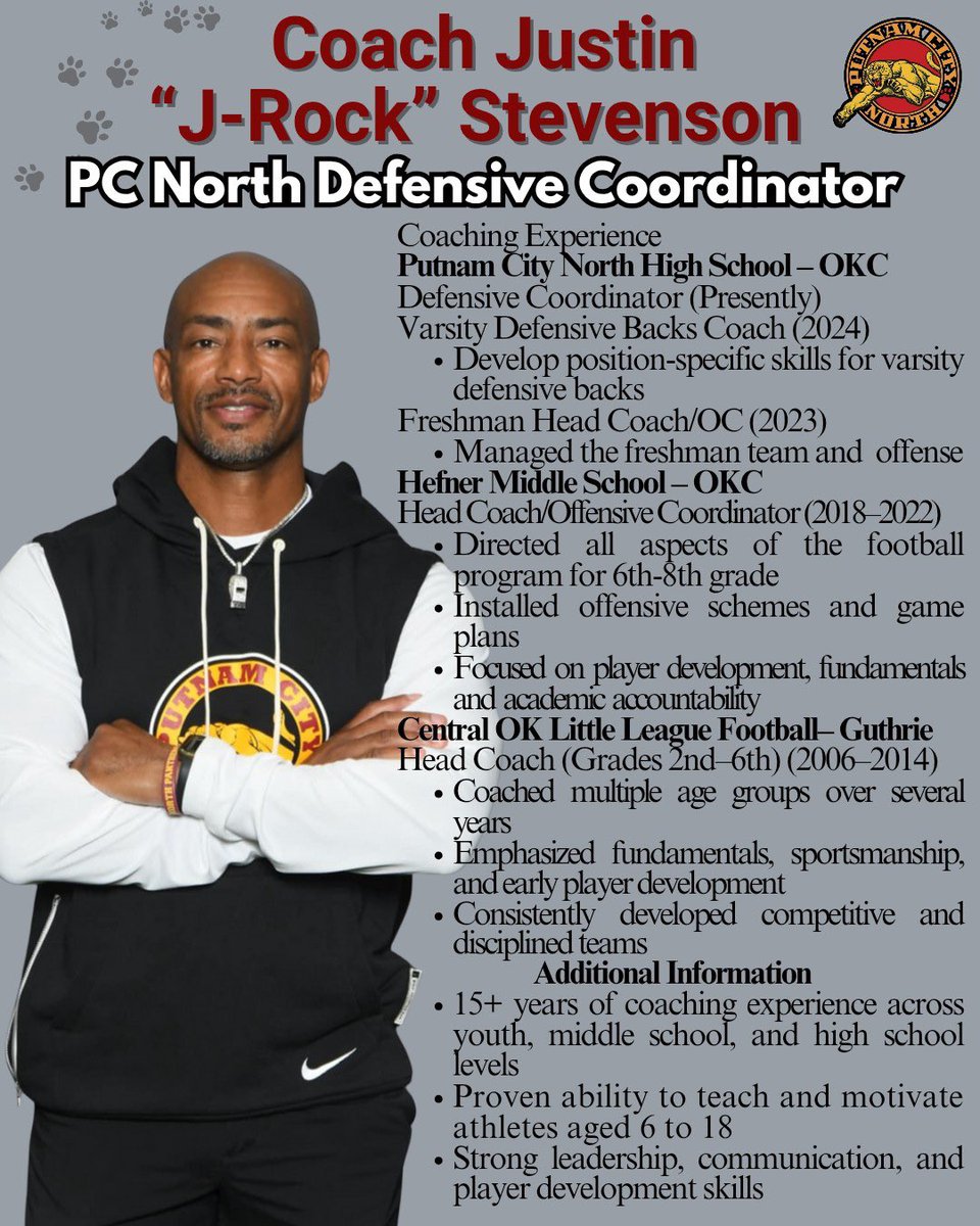 Coach Justin “J Rock” Stevenson tweet media
