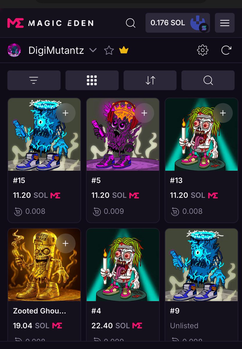 11 sol floor on Magic Eden 

DigiMutantz