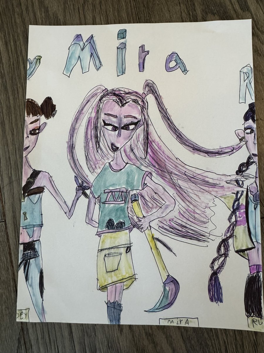 d_ijk_stra's tweet image. 오늘도 우리가족배 k pop demon hunters 그리기 대회가 열렸습니다 #별이육아 #별이그림 #내가그림