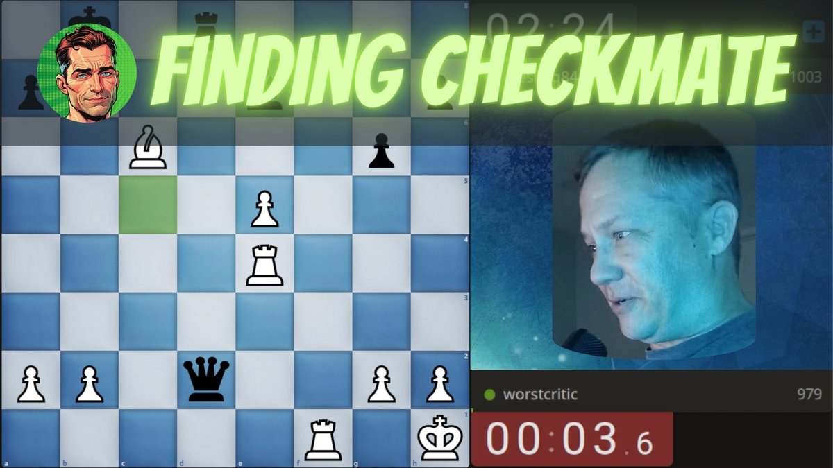 960 → 974 Elo in one session.
Multiple Italian Opening wins… and two painful timeouts.
Watch the full rapid 10+0 replay 🏁👇
#Chess
youtube.com/live/tZxTx8j1O…