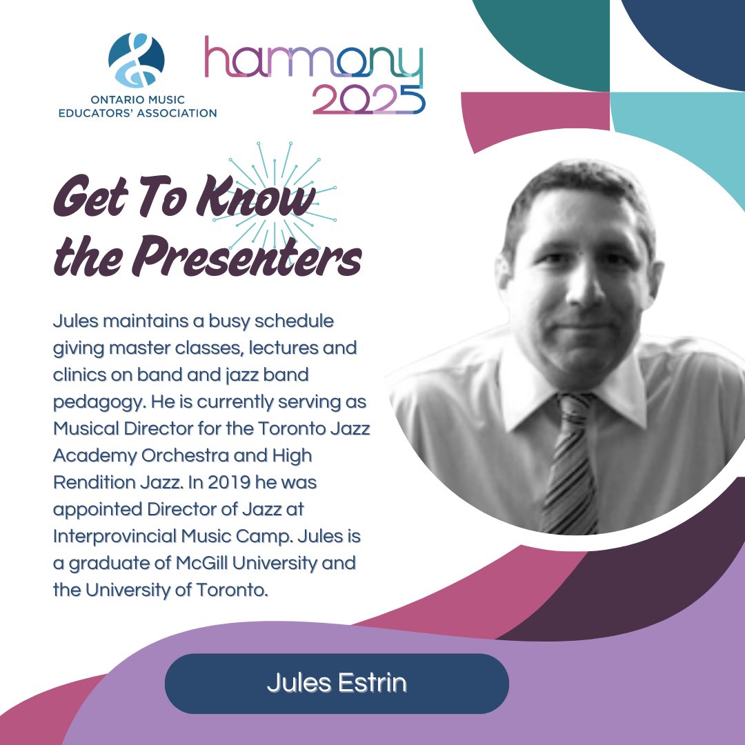 Get to know our Harmony 2025 Presenters!
And, take advantage of earlybird savings on OMEA Harmony 2025 by registering today. Then share this with a friend!
omea.on.ca/events/harmony…