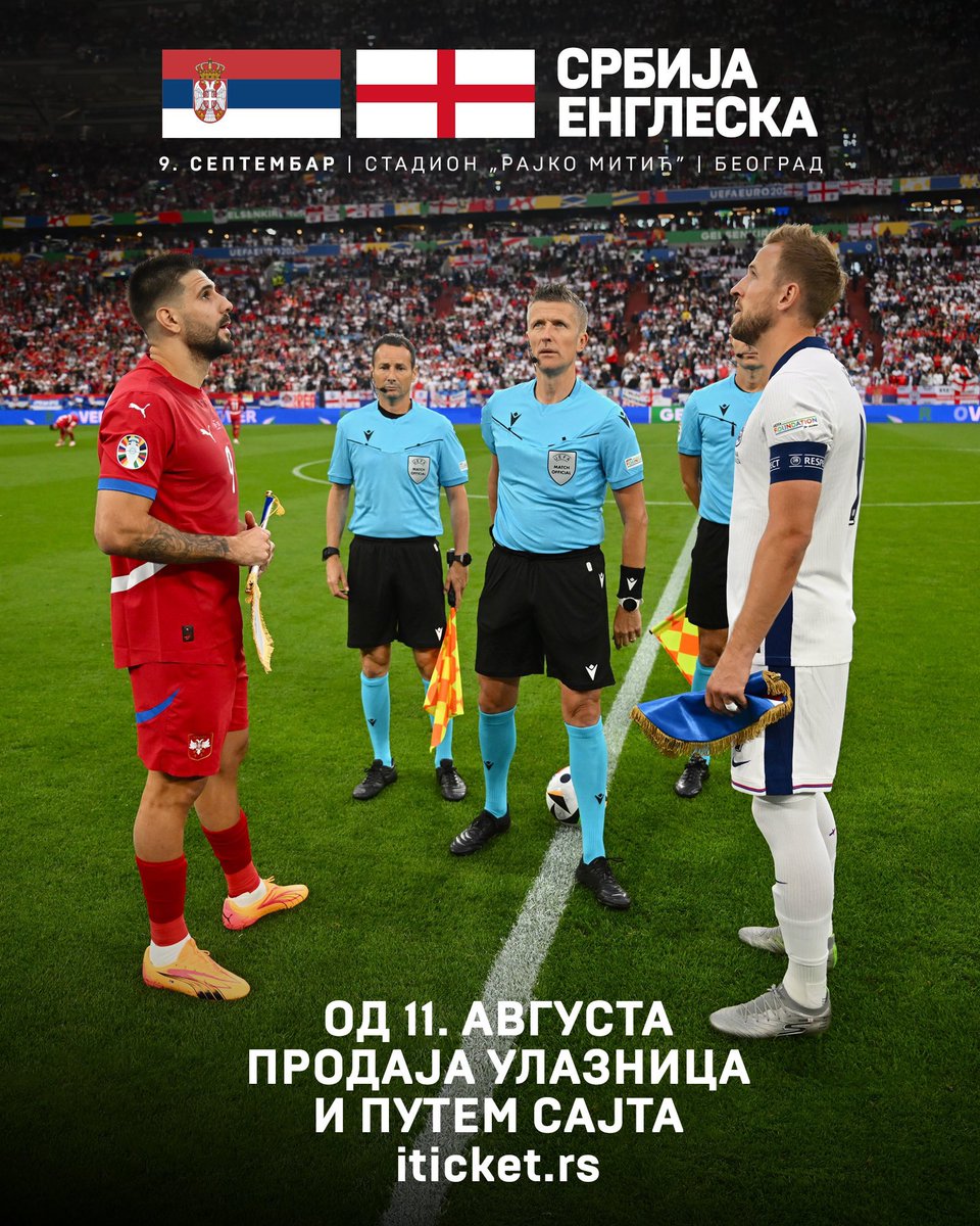 🚨🎟️ SRBSKO - ANGLIE

Pokud si chcete zpestřit záříjovou repre pauzu, máte možnost tak učinit na zajímavém zápase mezi 🇷🇸 a 🏴󠁧󠁢󠁥󠁮󠁧󠁿 na stadionu Marakaná v Bělehradě (9. 9.).

Vstupenky jdou do volného prodeje zítra ve 12:00.