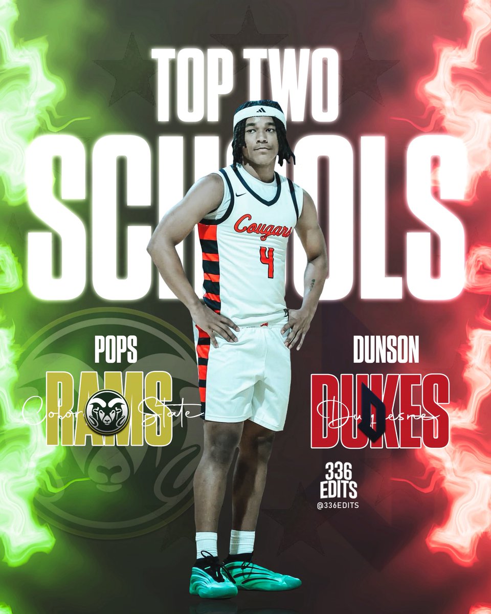 NEWS: 2026 three-star point guard Gregory “Pops” Dunson has narrowed his list down to 2 schools, he tells 336Edits.

• Colorado State 
• Duquesne