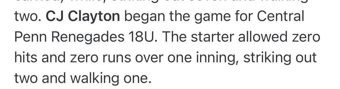 ChrisClayton32's tweet photo. Was a bit of nostalgic fun to watch @CJC_99_ get back on the bump for one inning in our last game of the summer. 

He looked pretty awesome with 2 Ks in the 1 inning pitched touching mid 80s in his only pitching appearance of the summer. 

@AlfredStateBSBL https://t.co/wRjmXYT0CI