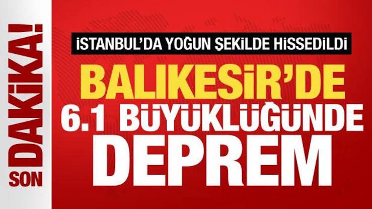 Binbirhaber ailesi olarak Balıkesir/Sındırgı merkezli depremden etkilenen tüm yurttaşlarımıza geçmiş olsun dileklerimizi iletiyor, can ve mal kaybı yaşanmamasını temenni ediyoruz.

Türkiye’nin bir deprem ülkesi olduğu gerçeği, ne yazık ki her an kendini hatırlatıyor. Daha fazla