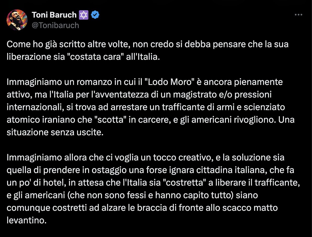 Mi raccomando, pagate le spese legali a chi scriveva che Cecilia Sala in Iran si era fatta un periodo in hotel per un accordo intergovernativo, poi chiedetevi perché vi si disprezza con tutto il cuore.