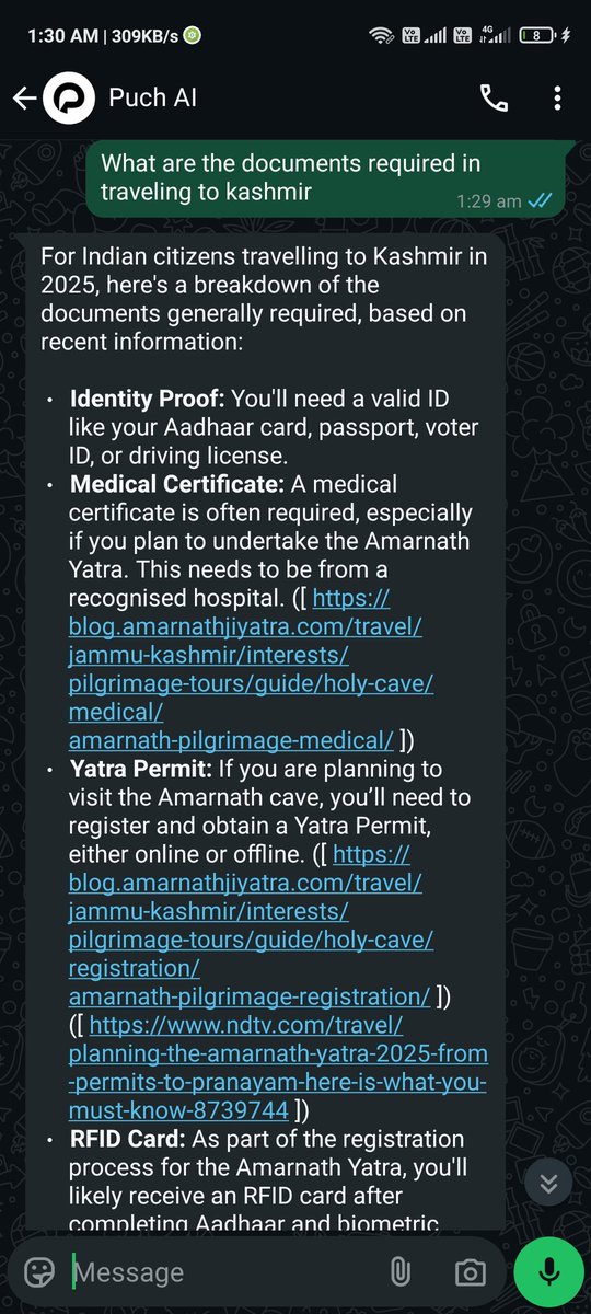 ArpitC20105's tweet photo. Travel made simple with AI.
1. Real-time weather for any city
2. Discover must-visit places
3. Check visa & travel requirements
4. Find restaurants anywhere
Try it here: https://t.co/t9S6VXjOlD
#BuildWithPuch https://t.co/V7sgy3kEqM
