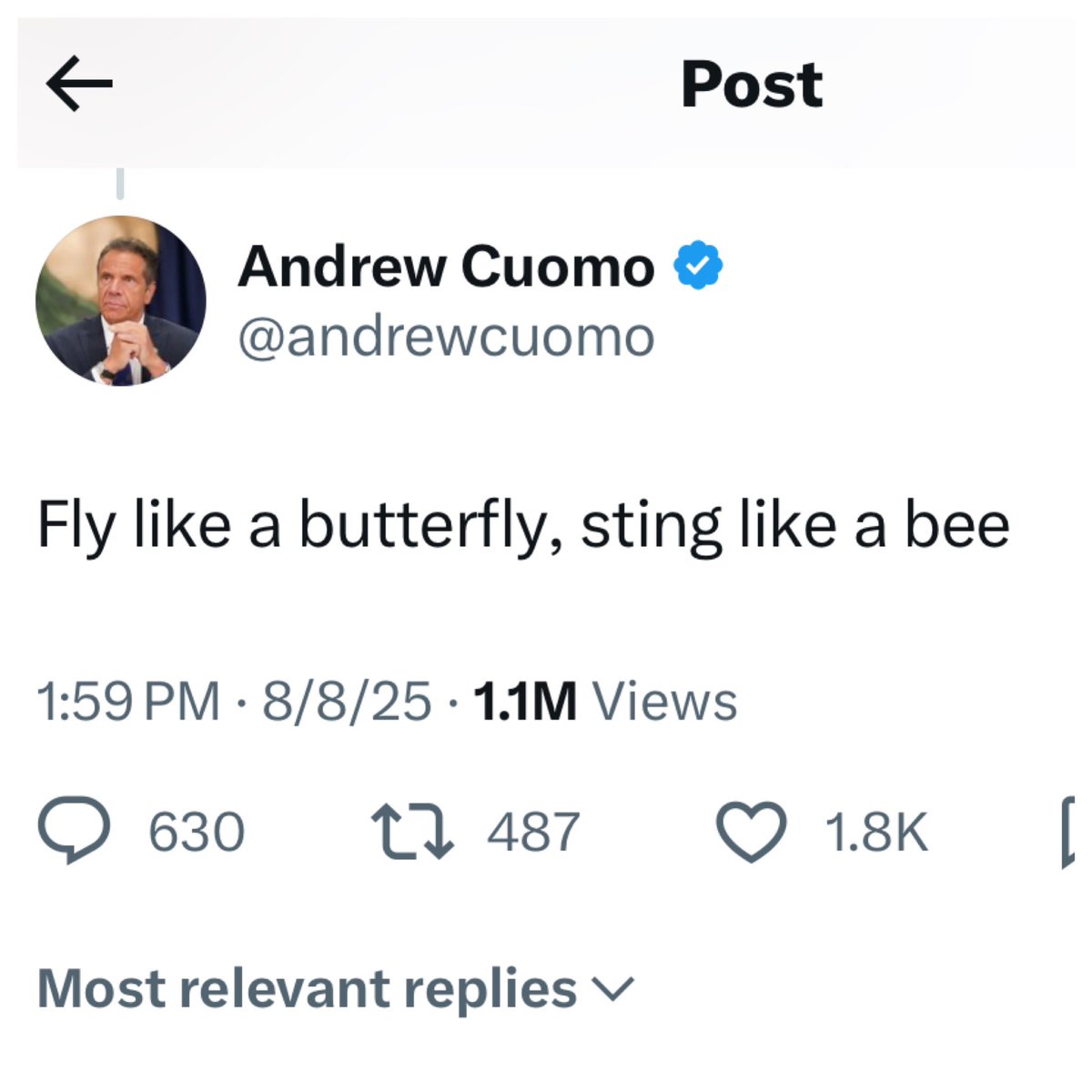 iDontKnowBoxing's tweet image. “Everyone’s got a plan til they punch me in the face”

- the next iconic boxing line @andrewcuomo misquotes, probably