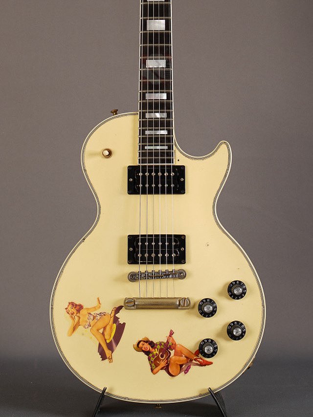 Whose guitar?

Who is most associated with this guitar? Bonus points if you can name where it originally came from!