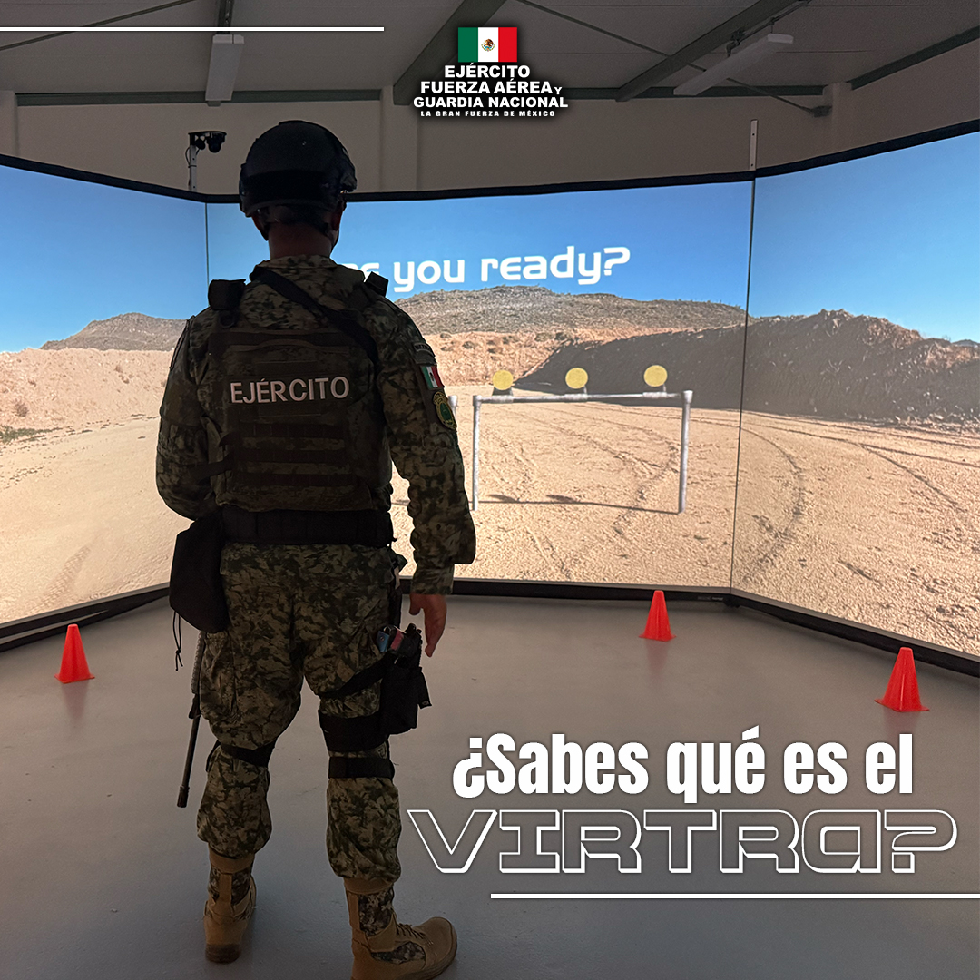 Defensamx1's tweet photo. ¿Estás preparado para conocer cómo se entrena un soldado?
Muy pronto te presentaremos el Sistema de Entrenamiento Virtual, #Virtra, un sistema avanzado de simulación táctica que incluye herramientas tecnológicas para la preparación del personal militar.
🎯 Decisiones en segundos. Reacciones precisas. Tecnología al servicio de la patria.
Mantente atento a nuestras redes sociales.