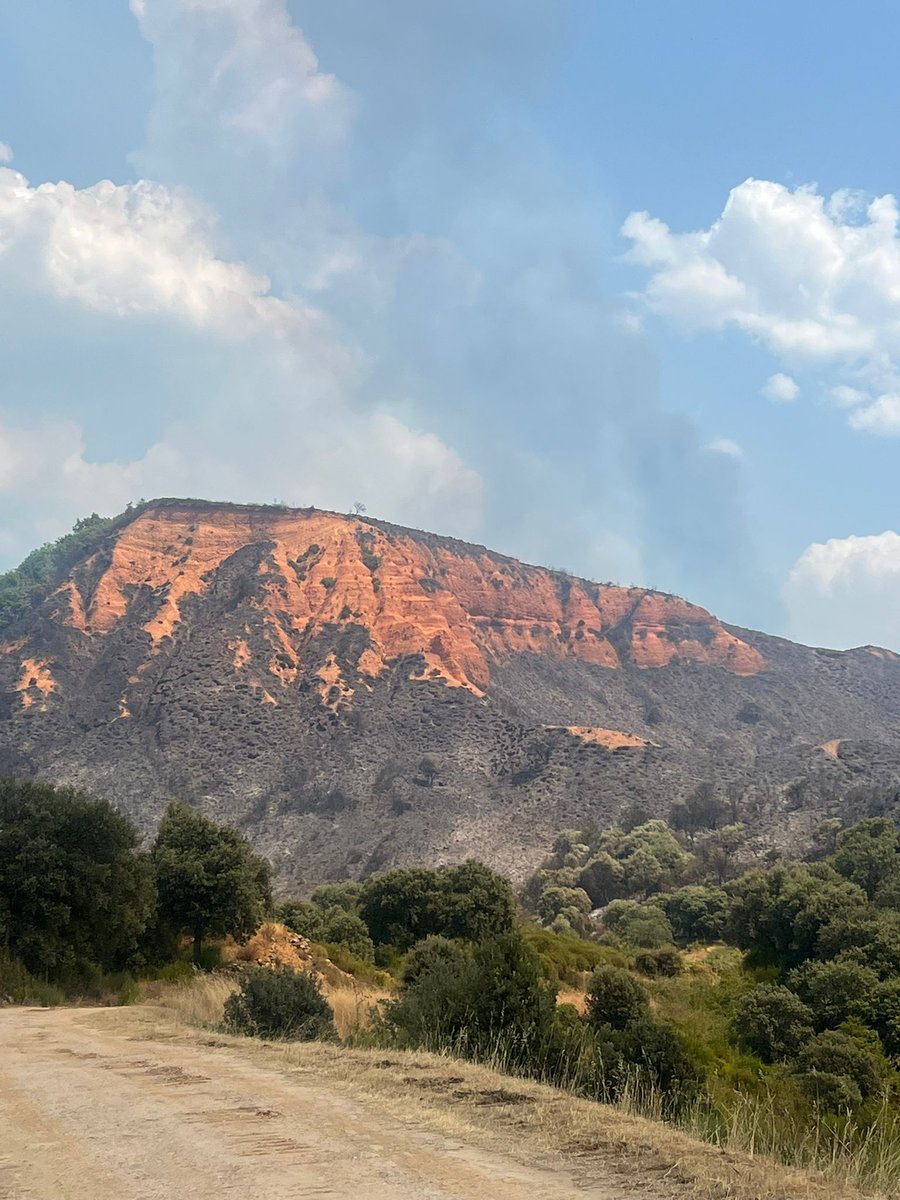 8Bierzo's tweet photo. Este es el desolador aspecto que presentan algunas zonas de Las Médulas después del paso de las llamas. https://t.co/oSvKXg2Y6h