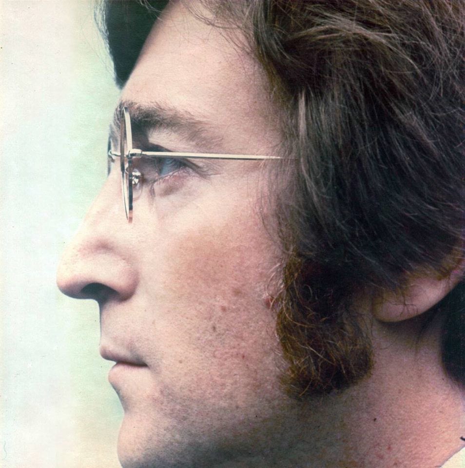 Andy Warhol’s photographs of John Lennon that were meant to be used as the album cover for ‘Imagine’, but were later rejected in favor of Yoko’s photo (1971)