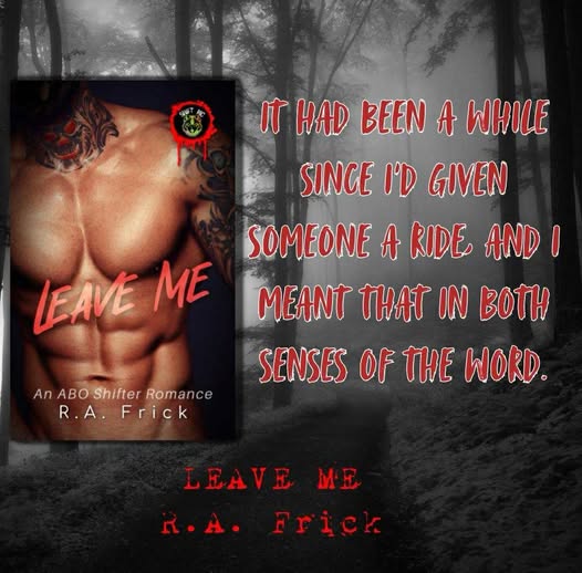 15VirginiaLee's tweet image. 🔥 “It had been a while since I’d given someone a ride…
 And I meant that in both senses of the word.” 😏🏍🐺
📚 Leave Me: An ABO Romance by R.A. Frick

🔗 Pre-order now: mybook.to/LeaveMe
#BRVL #LeaveMe #ShiftMC #WolfShifter #ABORomance #MMRomance #SecondChanceLove