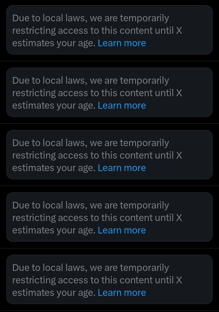 alexe_lexe's tweet photo. Hey @X / @XSecurity , when you think this nonsense gonna end on here ? 
Im mid 20s &amp; still aren't allowed to look at art. You have my info. I won't give you my ID nor any more personal information. 

EU got scared by Karens, you got no backbone. Learn what privacy is dumbass. https://t.co/nof3eOJVcr