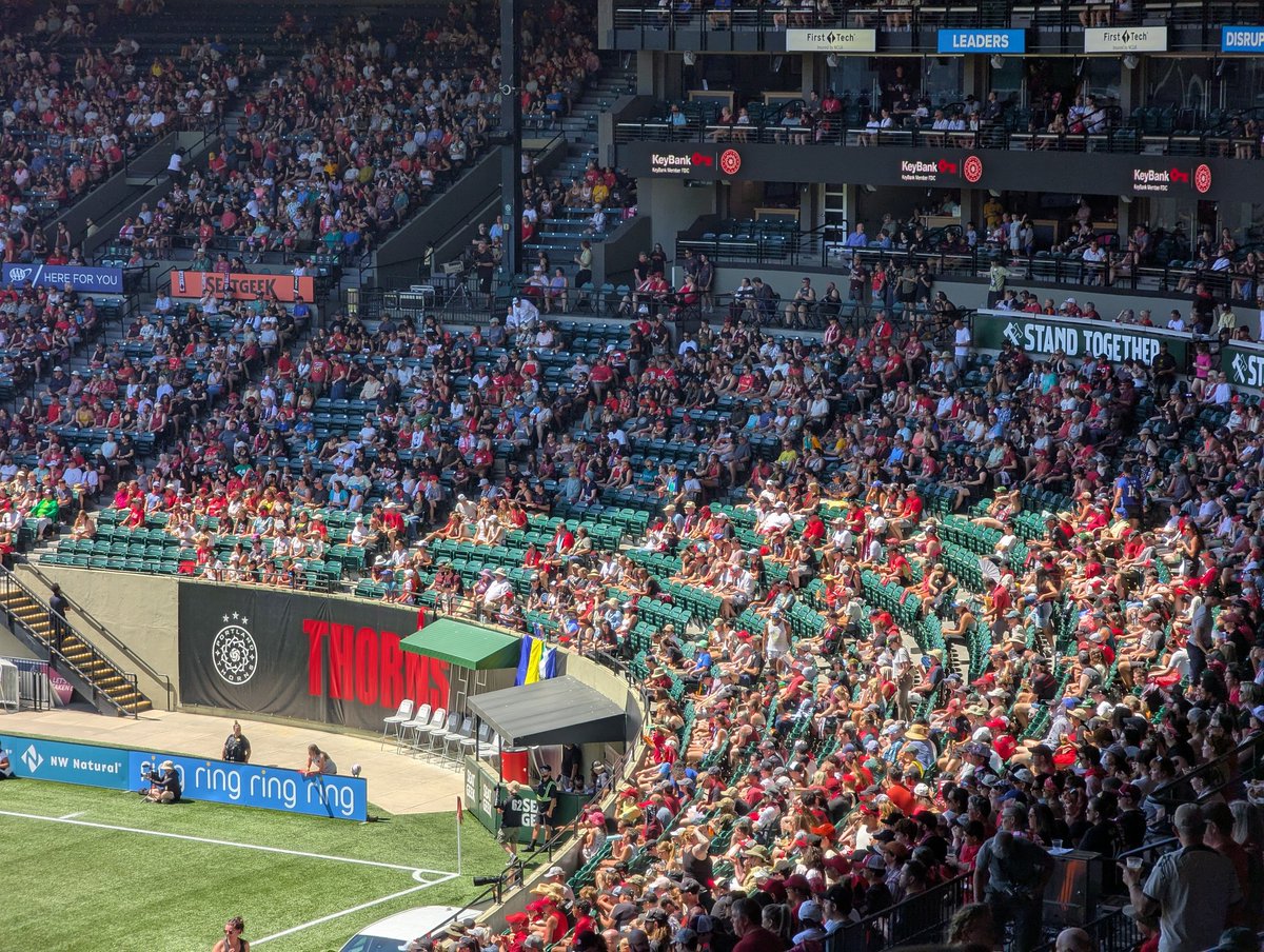 BaghdadBrian's tweet photo. Fairly packed here at Providence Park for the Thorns game versus Seattle! https://t.co/UdfTKWEw3V