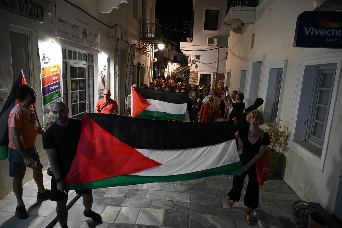 Συγκέντρωση για την #Παλαιστινη στην #ανδρο