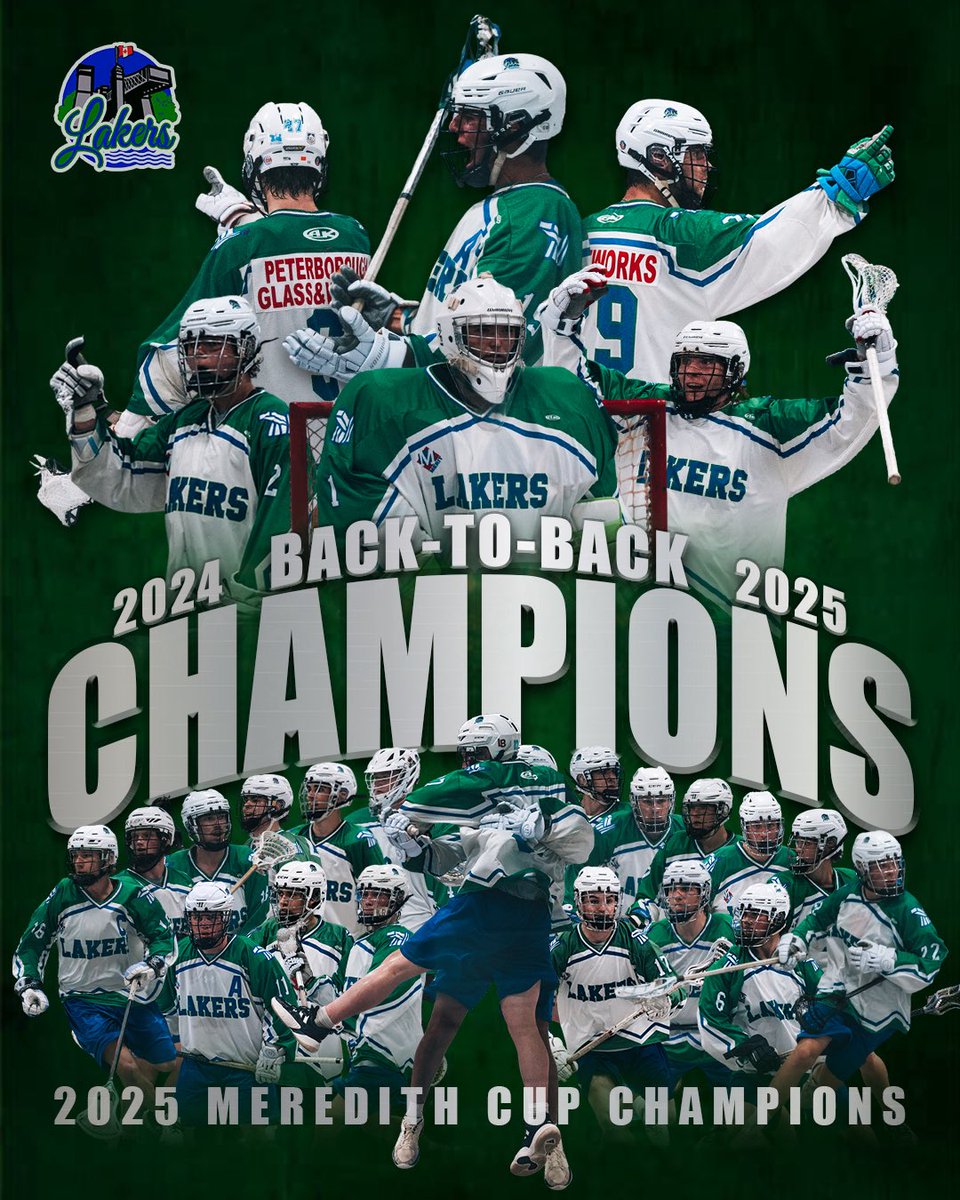 YOUR PAUL TINNEY AUTO SALES PETERBOROUGH JUNIOR C LAKERS ARE BACK-TO-BACK MEREDITH CUP CHAMPIONS!!!!