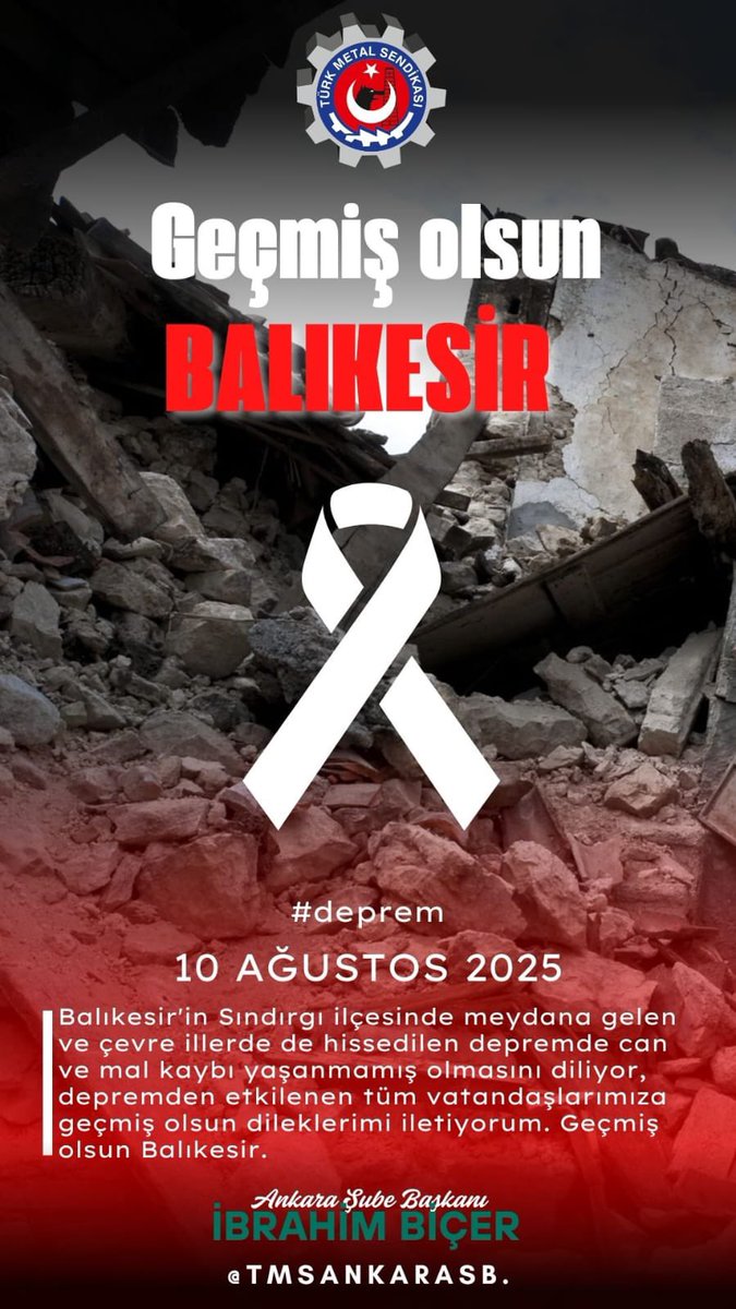 #GeçmişOlsunBalıkesir