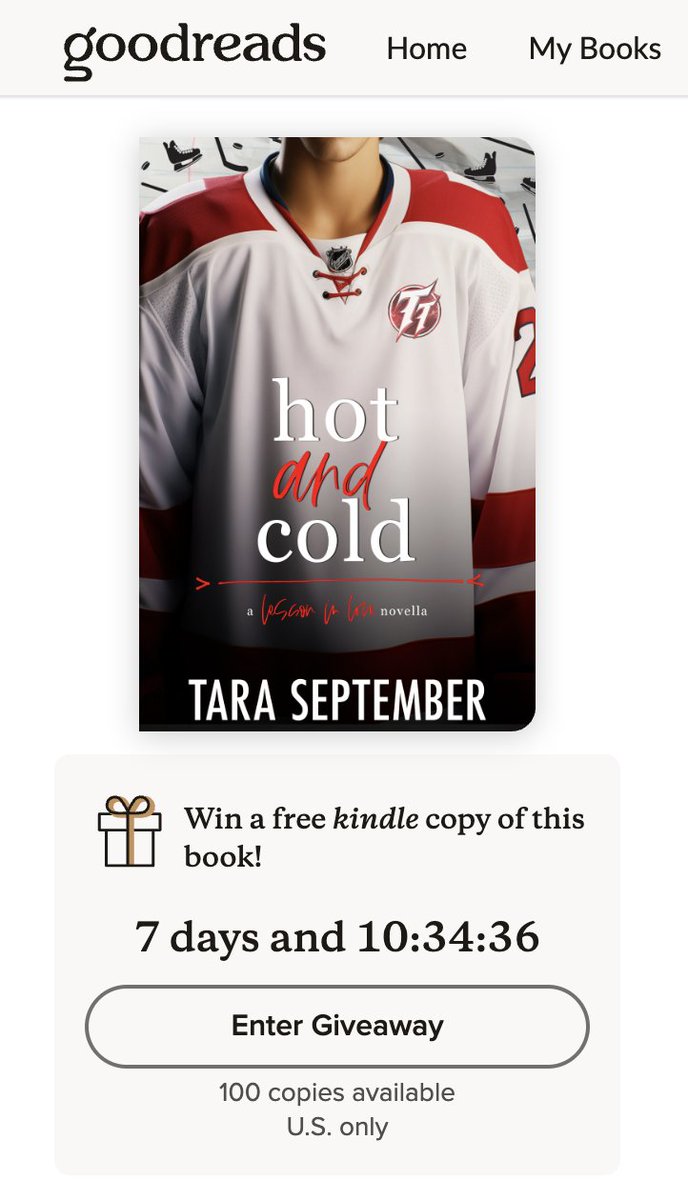 🎁Win a free Kindle copy of Hot and Cold 🏒 - goodreads.com/book/show/2037… #lowentries #bookgiveaway #sportsromance