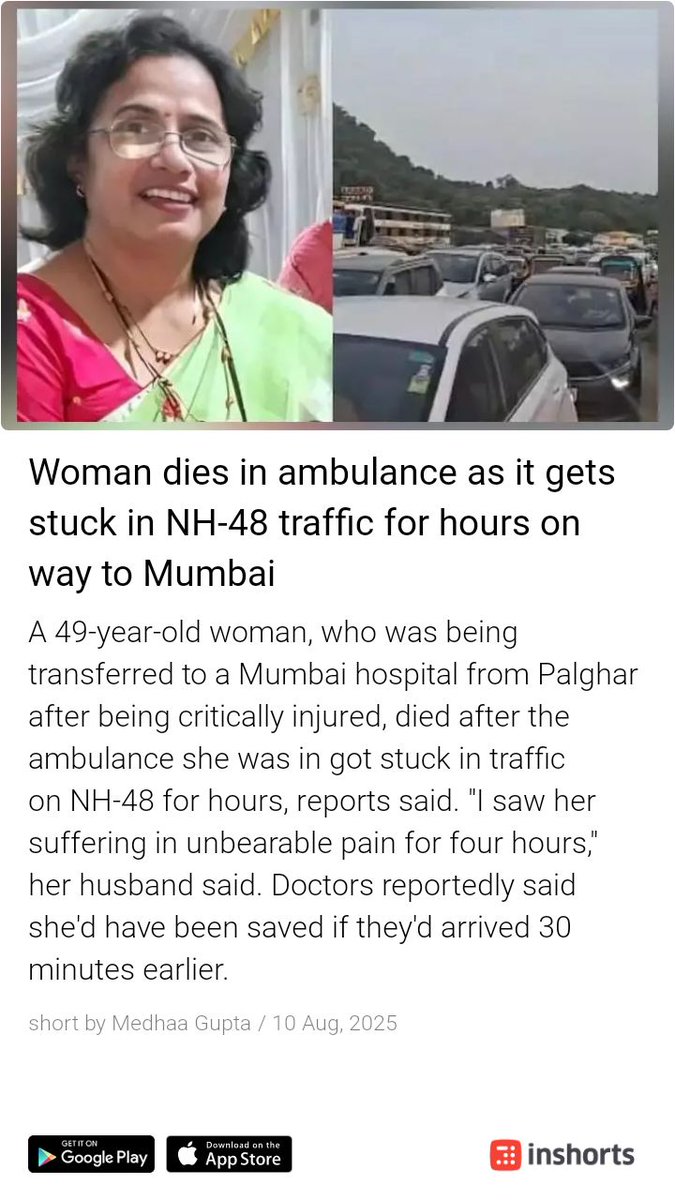 AmitabhBhakri's tweet photo. @nitin_gadkari Gadkari Ji all National Highways &amp; Expressways should have a wide Hard Shoulder lanes for emergency vehicles. @Dev_Fadnavis
@narendramodi Mumbai &amp; India also needs cultural education dealing with emergency situations, caring for critically ill, disabled &amp; Elderly https://t.co/6TAUQjydV2